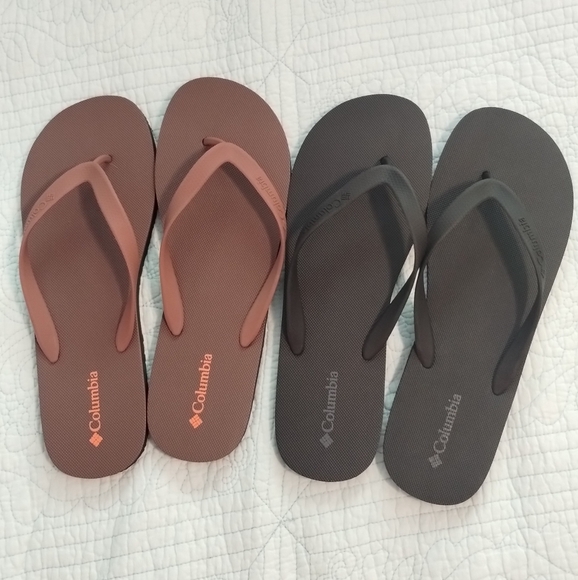 Columbia Flip Flops New Brown And Black - Picture 1 of 8